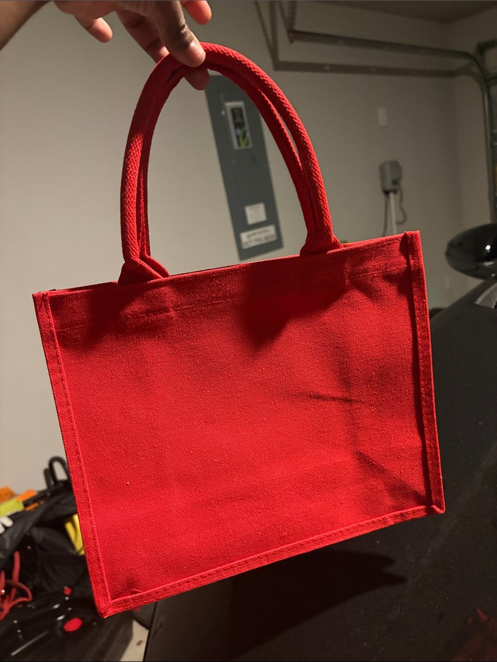 Red Canvas Tote Bag - Unbranded Women's Handbag